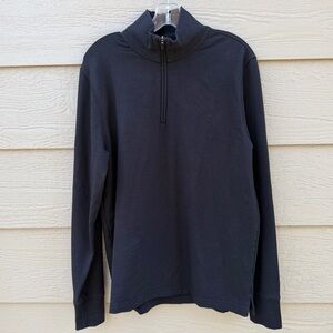 Foreign Rider Co Canada Black 1/4 Zip Sweatshirt Men Size 2 44” Chest‎ Pullover